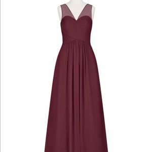 Azazie Alicia bridesmaid dress, Cabernet, size A14